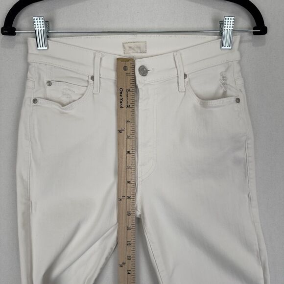 Mother Jeans Womens‎ 26 White Stunner Ankle Step Fray Beachy Summer Light Denim - Picture 15 of 16